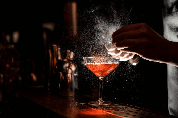 A signature cocktail at the Eden Club Frankfurt bar