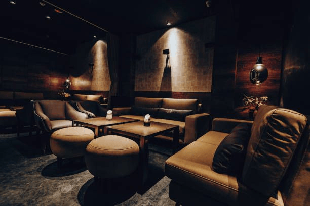 An intimate seating area inside Eden Club Frankfurt